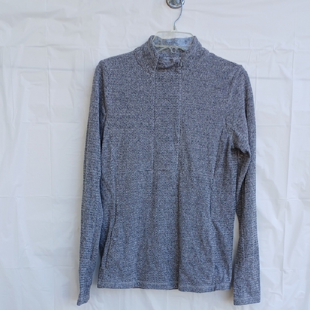 Kyodan Outdoor Long Sleeve Quarter Zip Knit Sweater Shirt Jogger Woman's Size L